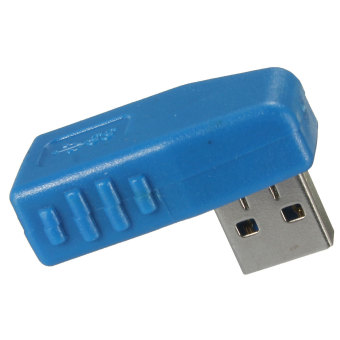 Gambar Adaptor Konektor USB 3.0 Konektor USB Male Untuk Perempuan Tepat 90 Derajat Siku
