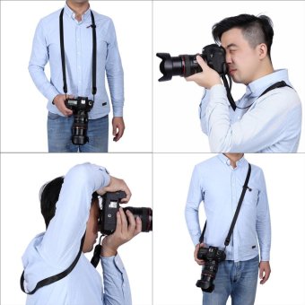 Adjustable Camera Shoulder Strap Sling With Quick Release Buckle For Digital Cameras(Black) - intl