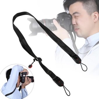 Adjustable Camera Shoulder Strap Sling With Quick Release Buckle For Digital Cameras(Black) - intl