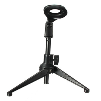 Gambar Adjustable Tripod Desktop Table Microphone Mount Holder Stand Support And Mic Clip