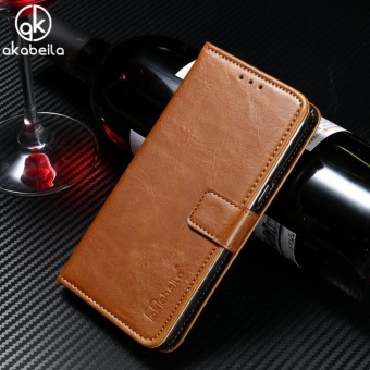 Gambar AKABEILA Leather Wallet Phone Case for Lenovo K6 K6 Power K33a425.0 inch Luxury Plain Crazy Horse Phone Wallet Cases Cover CardHolder   intl