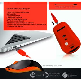 Alcatroz Wireless Mouse Charge Air Shark - Hitam/Merah April 2019 - 4 Alcatroz Wireless Mouse Charge Air Shark - Hitam/Merah - 4