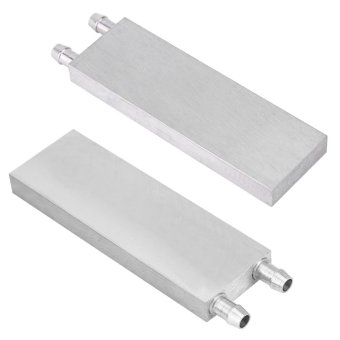 Gambar Aluminum CPU Radiator Water Cooling Block Liquid Water Cooler HeatSink 40*40*12mm   intl