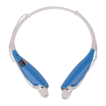 Gambar Amart Wireless Sport Bluetooth Stereo Headset Neckband HeadphoneIn ear Earphone Handfree (Blue)