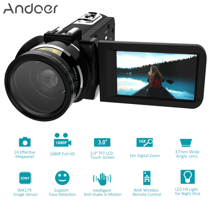 Andoer HDV-Z20 Portable 1080P Full HD Digital Video Camera