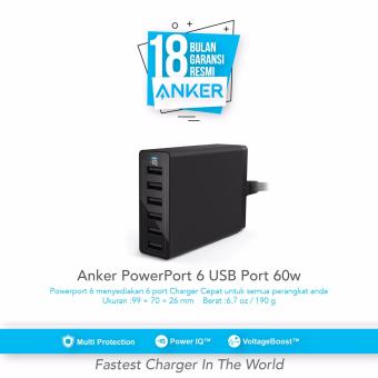 Anker PowerPort 6 USB Charger 6 Port - Hitam Oktober 2019 - 5 Anker PowerPort 6 USB Charger 6 Port - Hitam - 5