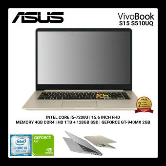ASUS VIVOBOOK S510UQ-BQ439 (INTEL CORE I5-7200, 4GB RAM,1GB HDD+128GB SSD, NO DVD, 15.6"FHD, DOS)  