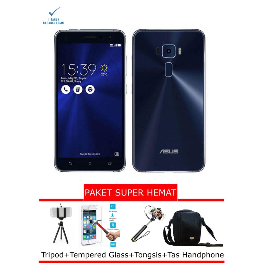 image: Asus Zenfone 3 ZE520KL RAM 4GB Black Free Barang Super Hemat