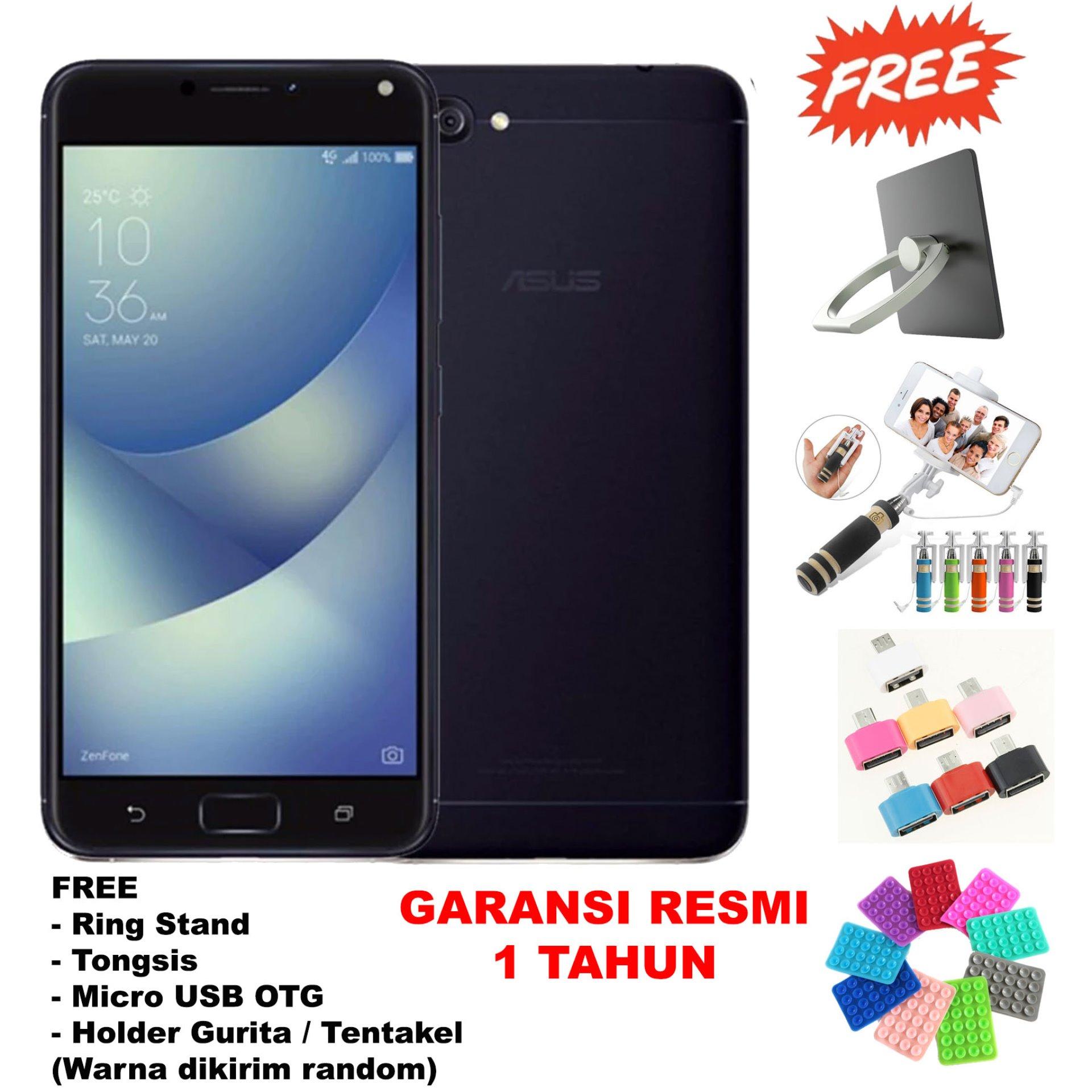 Asus Zenfone 4 Max PRO ZC554KL - 3GB/32GB - Dual Kamera 16MP - Black - Free 4 Aksesoris