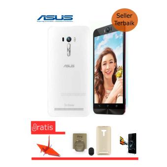 Asus Zenfone Selfie ZD551KL 3/32 White Free Tempered Glass+Jelly Case+I Ring  