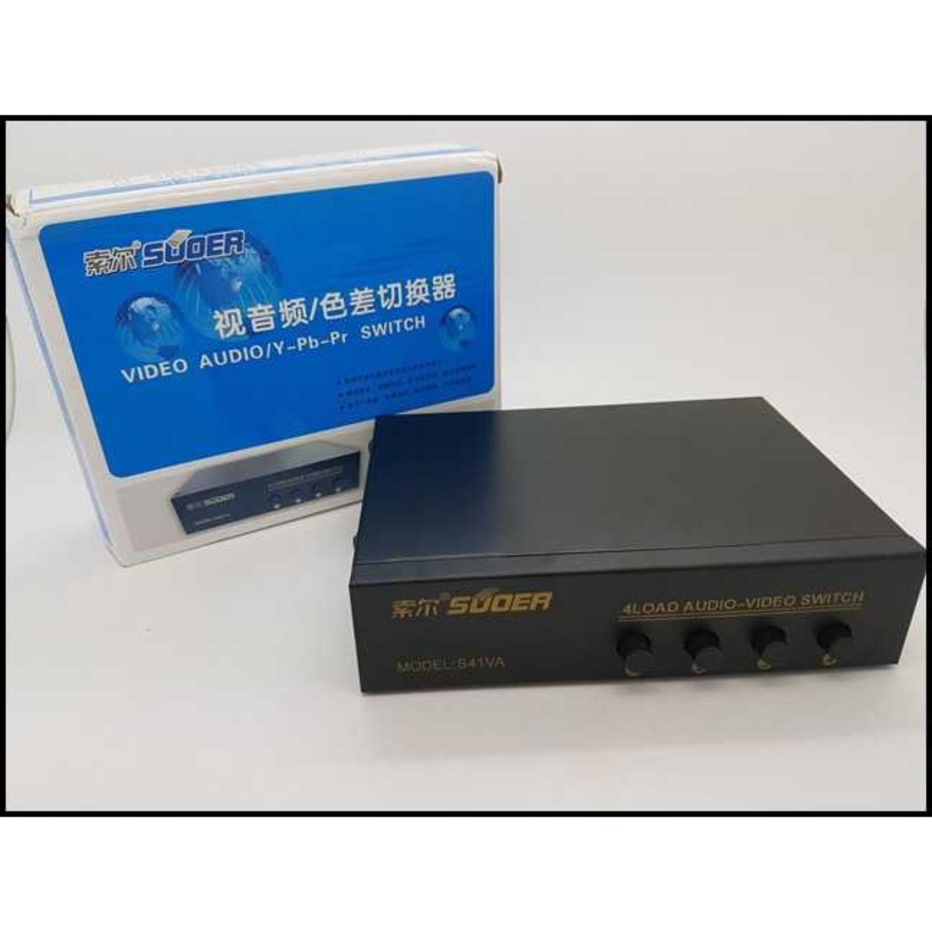 AV Selektor SUOER RCA switcher ( 4 input & 1 output ) body besi