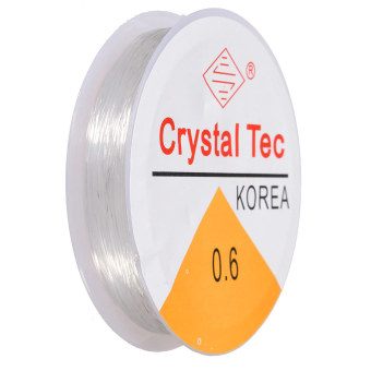 Benang silikon elastis 0.6 mm merek Crystal Tec  