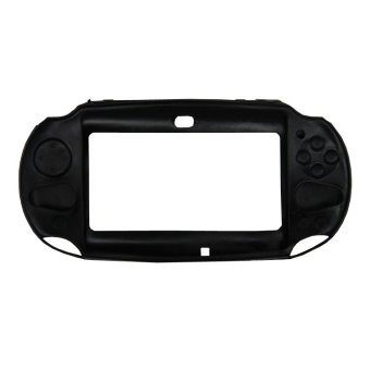 Gambar Black Protective Silicone Soft Case Cover Pouch Skin for Sony PSVita PSV PCH 2000