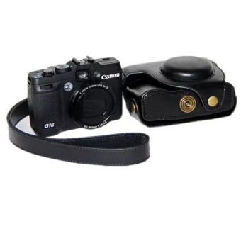 Harga Black PU Leather Camera Case Bag Cover for Canon G16 with Strap
intl Online Terjangkau