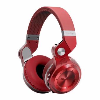 Gambar Bluedio Turbine T2+ (T2 PLUS) Headphone Headset Bluetooth 4.1 withSD Card Slot + FM Radio Scan Function   Merah