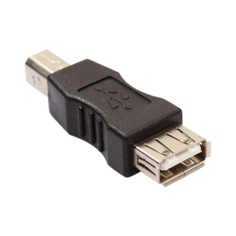 Gambar Bluelans(R) Mini Hitam USB Type A perempuan untuk USB Type B male konektor adaptor konverter