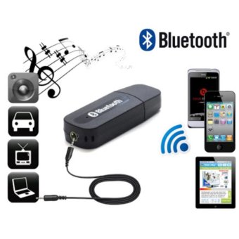 Gambar Bluetooth Music Receiver Adapter Audio Music For Speaker 3.5mm Stereo Bluetooth Transmision   Black