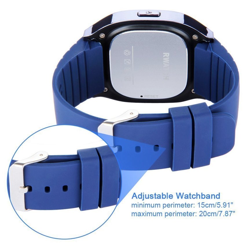 Leegoal Jam Tangan Bluetooth Android Ponsel Arloji Biru leegoal jam tangan bluetooth android ponsel arloji biru