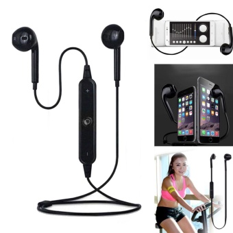 Gambar Bluetooth4.1 Headset Stereo Earphone Sports for Cellphone HandsfreeBlack   intl