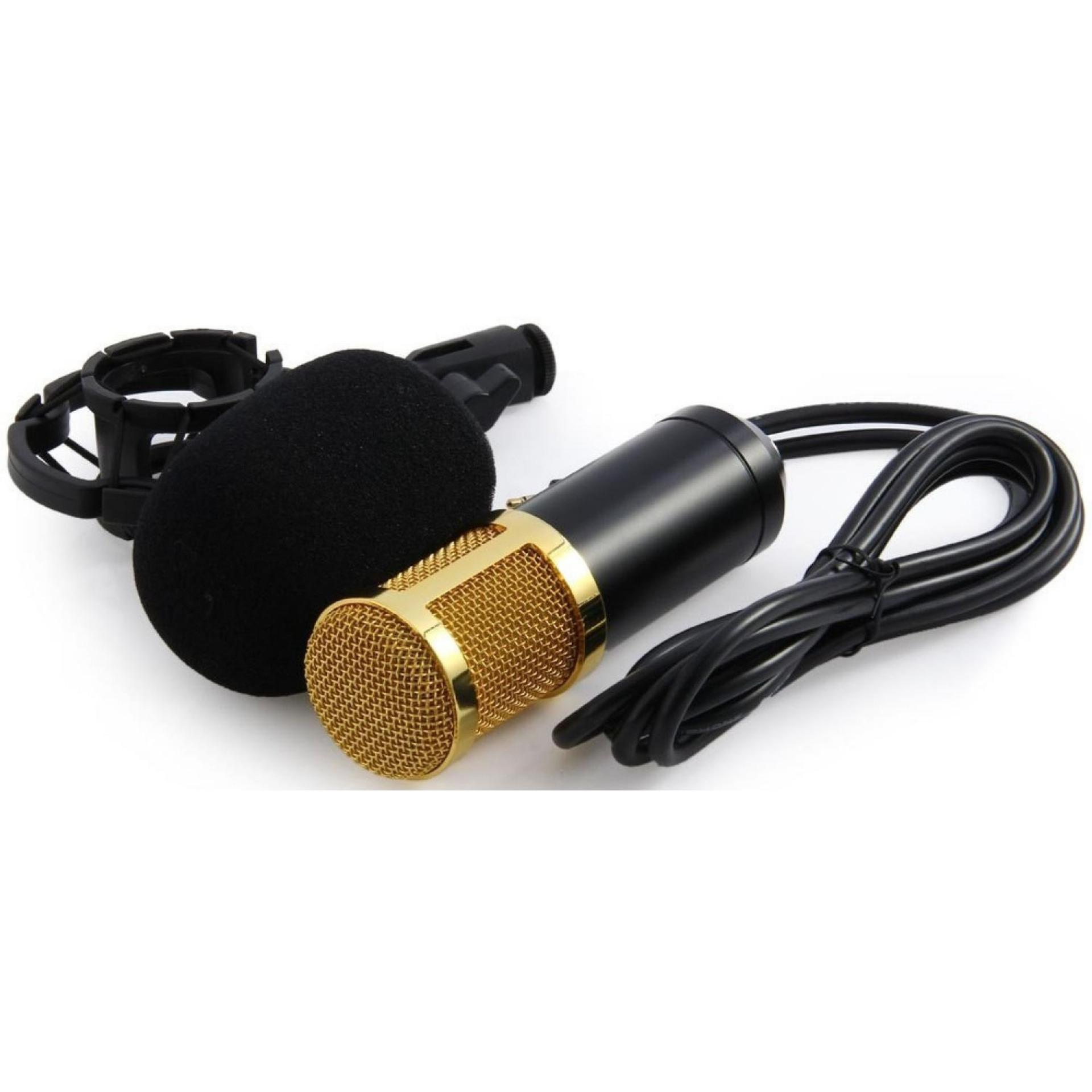 BM800 Condenser Microphone Sound Recording With Mic Shock Mount3.5Mm Audio Cable Foam Cap For Pc Laptop Radio Broadcasting Studio voice-Over Sound Recording
