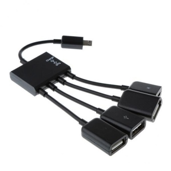 Gambar BolehDeals 4 in 1 Micro USB Hub Male to Female Three USB 2.0 HostOTG Adapter Cable   intl