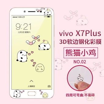 Gambar Bulan x7plus vivox7plus layar penuh penutup kartun ponsel warna pelindung layar pelindung pelindung layar