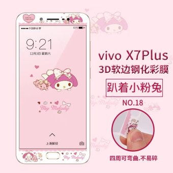 Gambar Bulan x7plus vivox7plus layar penuh penutup kartun ponsel warna pelindung layar pelindung pelindung layar