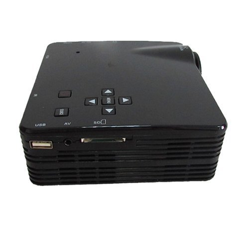 BURLING 320x240 500 LM Mini Home Entertainment LCD Projector with HDMI Input 3.5mm Stereo Jack, S-Video, HDMI Input, DC, SD Card Slot, USB, VGA Port, 3-in-1 AV In - intl