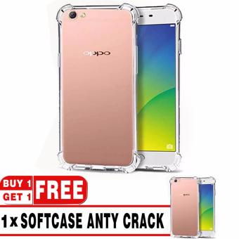 BUY 1 GET 1 | Case Anti Shock / Anti Crack Elegant Softcase for Oppo A39 - White Clear + Free Softcase Anti Crack  