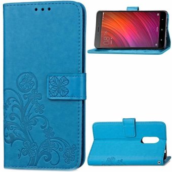 Gambar BYT Flower Debossed Leather Flip Cover Case for Xiaomi Redmi Note4X   intl