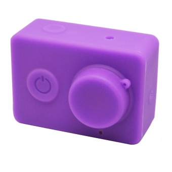 Gambar Camera Accessories Case Protection Waterproof Silicone Case SoftProtector Set 7 Go Pro Hero 4 3 Eken H9   Purple