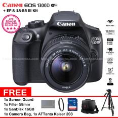 Canon EOS 1300D (Wi-Fi) EF-S 18-55mm III + Screen Guard + Filter 58mm + SanDisk 16Gb + Camera Bag + ATTanta KAISER 203