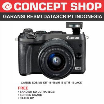 Canon EOS M6 Kit 15-45mm IS STM BLACK RESMI  