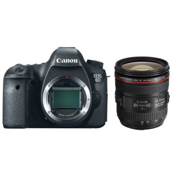 Canon Eos Series 6D 20.3MP 24-70MM F.4.0 L IS UTM - Digital Camera - Hitam  
