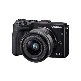 Canon Kamera Mirrorless EOS M3 Kit M15-45mm IS STM + Free LCD Screen Guard  