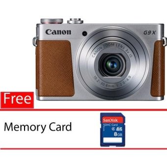 Canon Powershot G9 X - 20.2MP - Silver Free Memory Card  