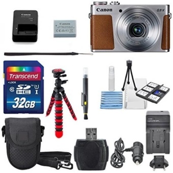 Canon PowerShot G9 X Digital Camera with 3x Optical Zoom, Built-in Wi-Fi USA Warranty +Total of 32GB SDHC & AC/DC Travel Charger + Deluxe Accessory Bundle - intl  