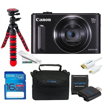Canon PowerShot SX610 HS Digital Camera (Black) + 16GB Be-Pro Memory Card + Micro HDMI + Be-Pro Accessories Bundle - intl  