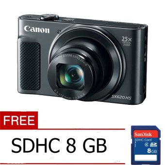 Canon PowerShot SX620 HS Hitam Free Memory Card  