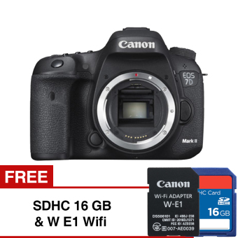 Canon EOS 7D Mark II Body Only + W E1 Wifi+ Gratis 16GB SDHC  