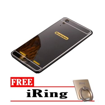 Gambar Case Aluminium Bumper Mirror For Lenovo A6010   Hitam + Gratisi Ring