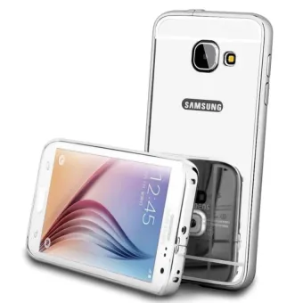 Gambar Case Aluminium Bumper Mirror For Samsung Galaxy A310   A3 2016  Silver