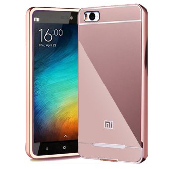 Gambar Case Aluminium Bumper Mirror for Xiaomi Mi 4i   4c   Rose gold