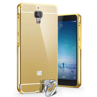 Gambar Case Aluminium Bumper Mirror for Xiaomi Mi4   Mi 4   Gold