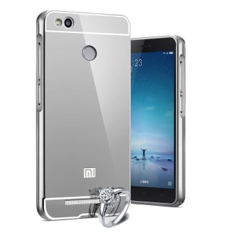 Gambar Case Aluminium Bumper Mirror for Xiaomi Redmi 3 Pro   Silver