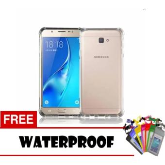 Gambar Case Anti Crack for Samsung Galaxy J7 Prime TPU Softcase (Clear) +Free Waterproof