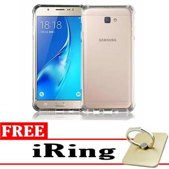 Gambar Case Anti Shock   Anti Crack Elegant Softcase for Samsung Galaxy J7Prime   White Clear + Free iRing