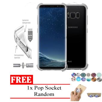 Gambar Case Anti Shock   Anti Crack Elegant Softcase for Samsung Galaxy S8 (biasa)   Clear + Free 1x Pop Socket