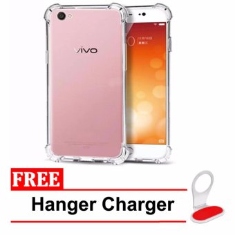 Gambar Case Anti Shock   Anti Crack Elegant Softcase for Vivo V5   Clear +Free Hanger Charger