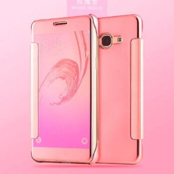 Gambar Case Chanel Executive Samsung Galaxy A7 2017 (A720) Flipcase FlipMirror Cover S View Transparan Auto Lock Casing Hp  Rose Gold